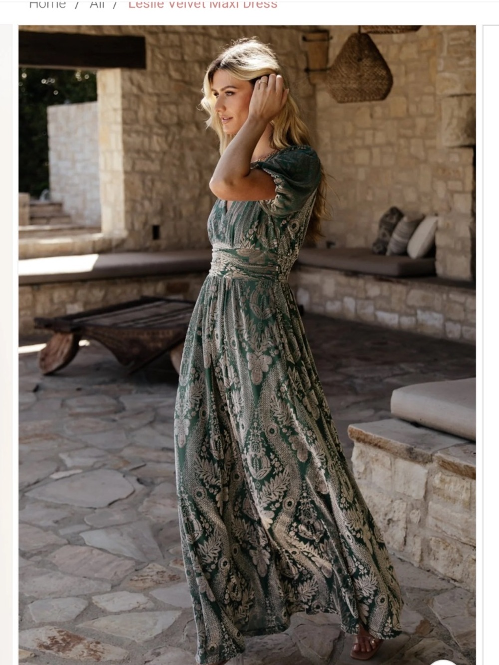 NWT! Baltic Born Leslie Velvet Maxi Dress - Picture 2 of 9